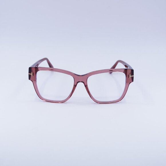 Tom Ford FT5745-B 072 Eyeglasses Rose 54mm Square Frame, Blue Light Block Lenses - Picture 3 of 9